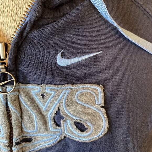 Tampa Bay Rays Jacket Women’s Size Medium Hooded Nike Swoosh Baseball Navy Blue - Picture 4 of 10